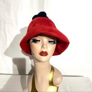 Certify Chapeau Paris Vintage 60s Red Hat
